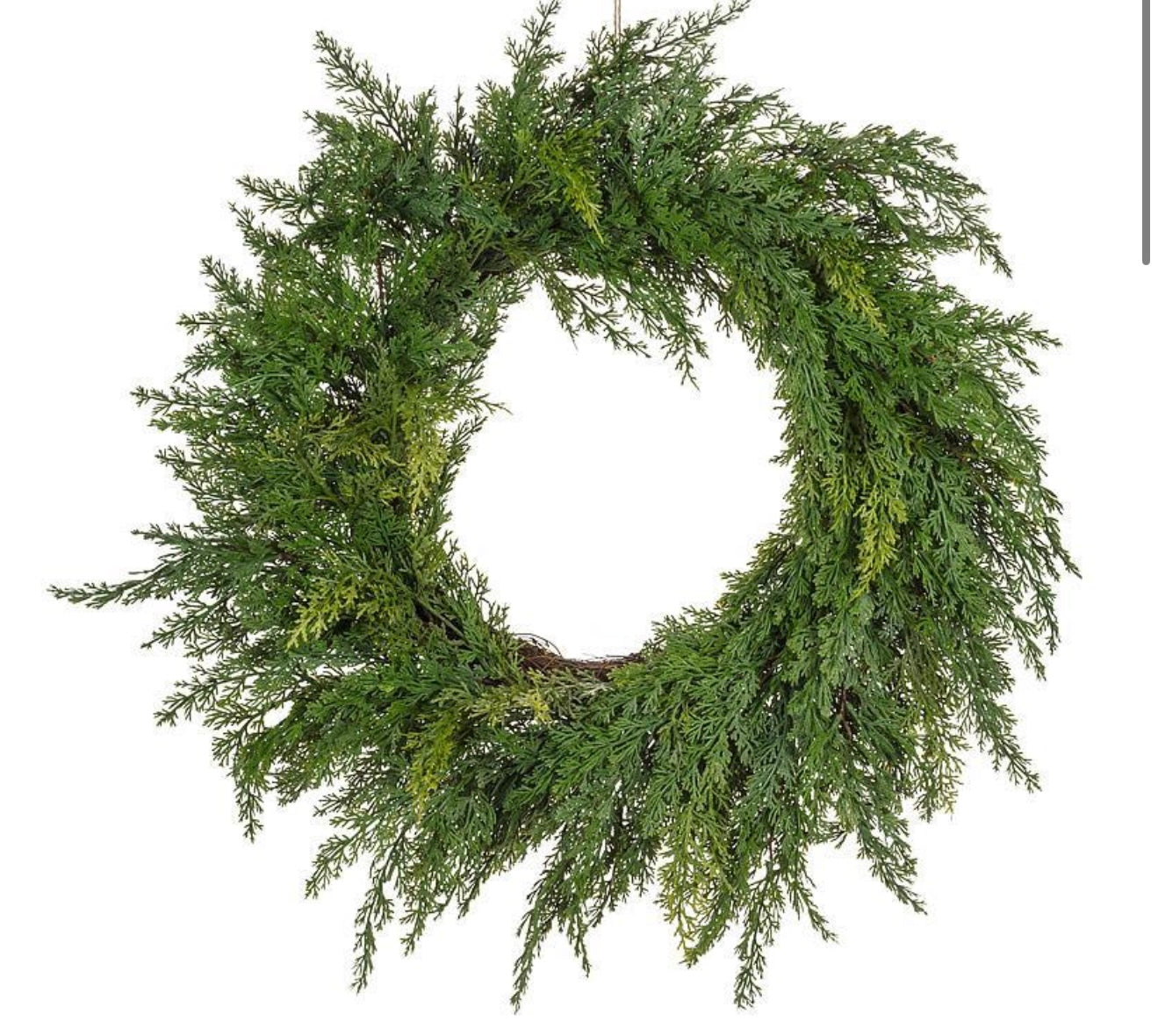 24” Real Touch Cedar Wreath