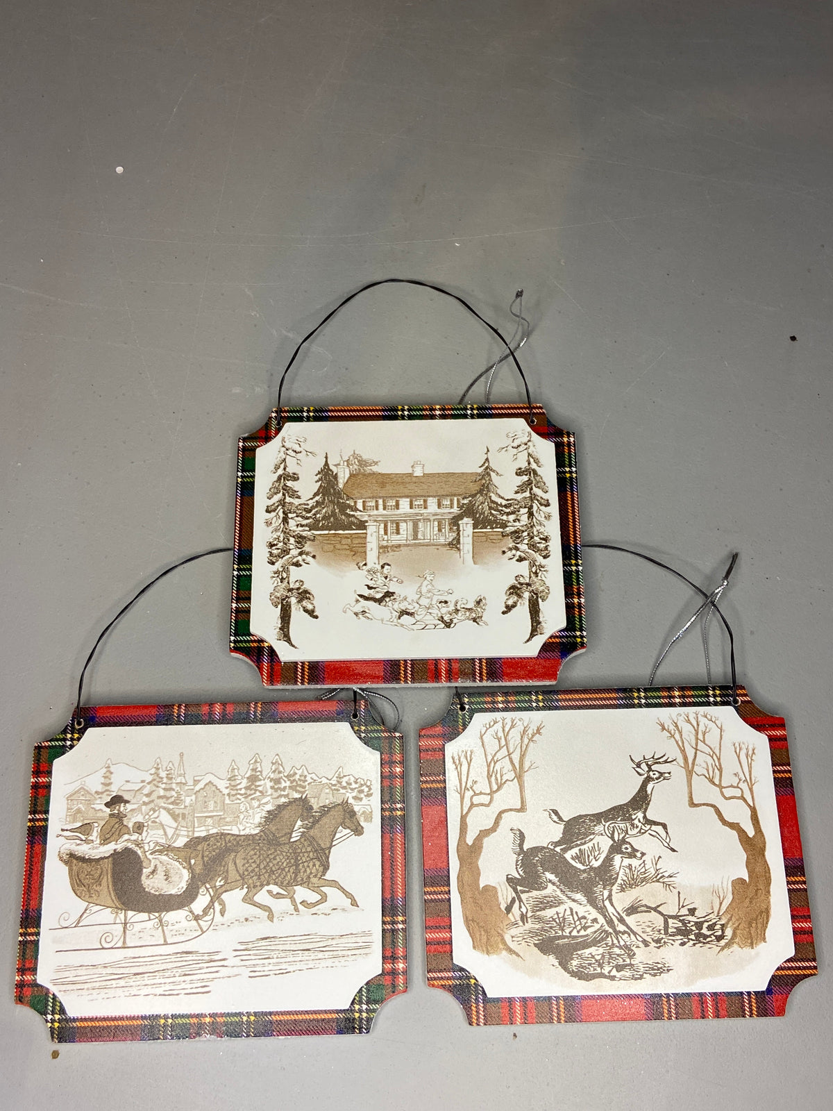Holiday Plaque Ornament ASST