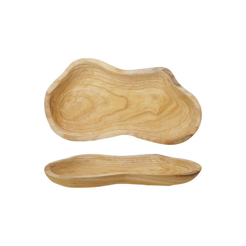 Decorative Paulownia Wood Organic Shaped Tray