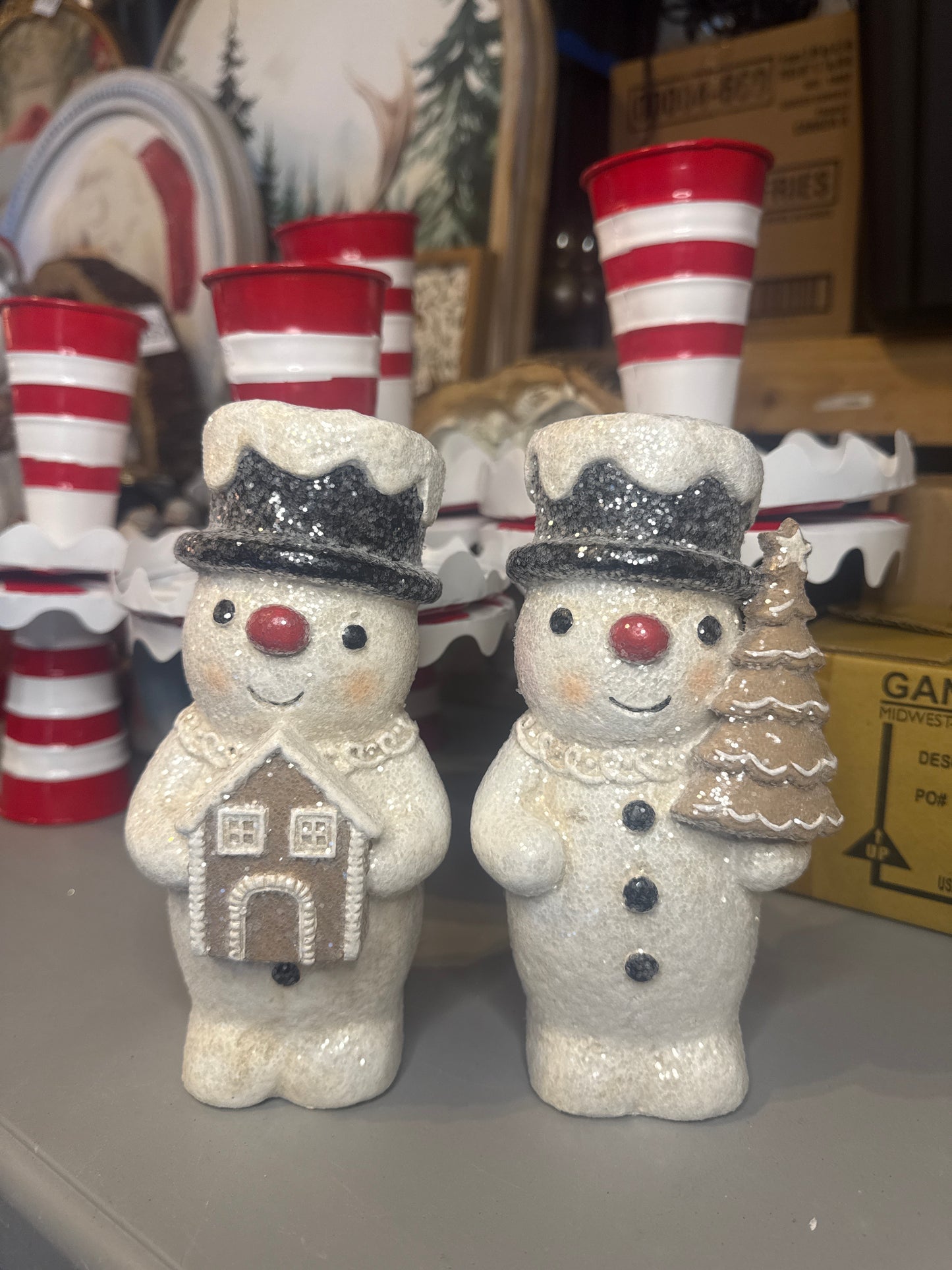 Gingerbread Snowman Figurine ASST