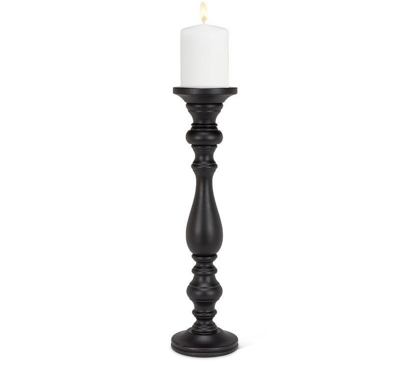 Black Spindle Candle Pillar