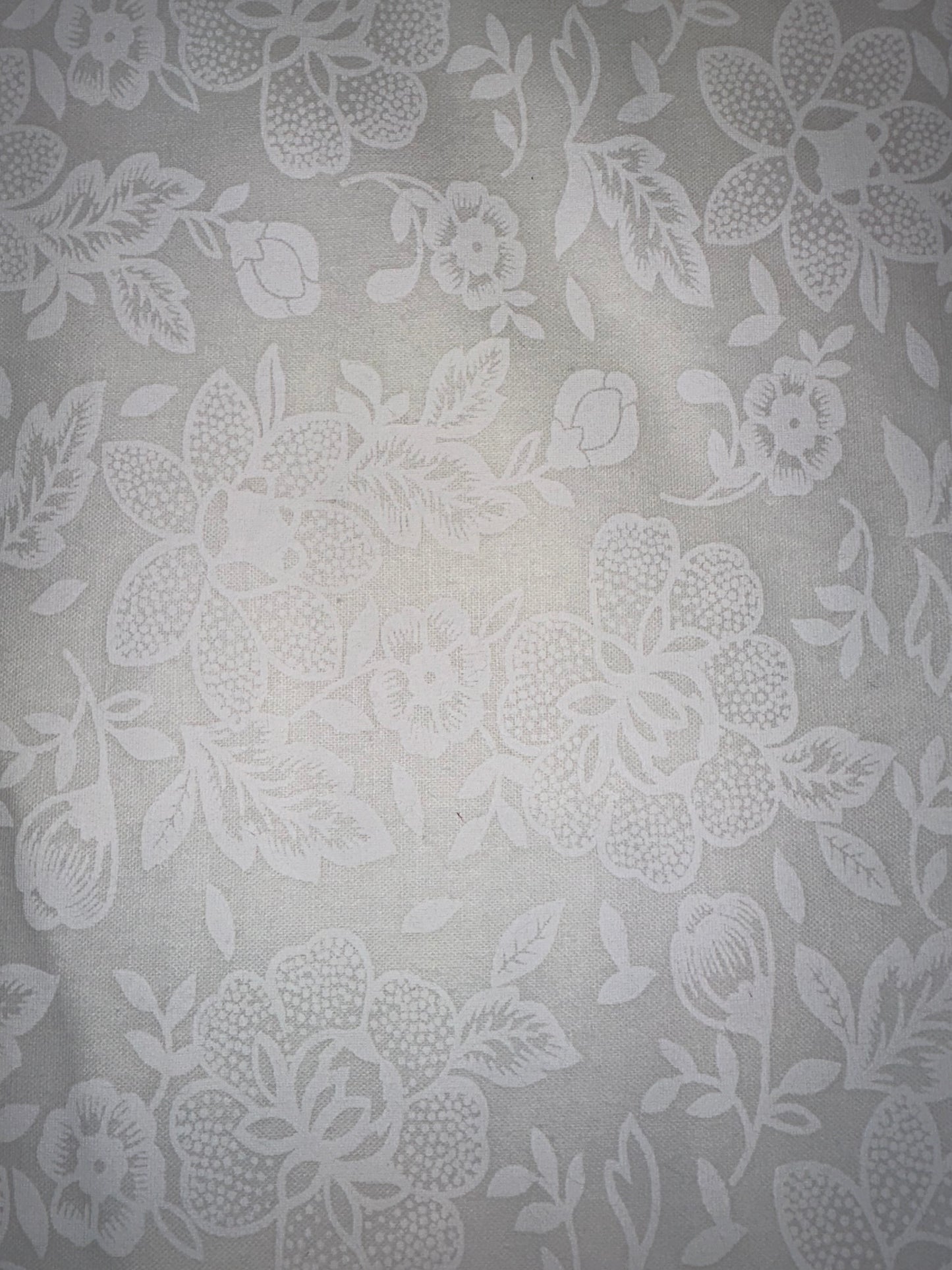 White Floral Tone On Tone 108" Backing