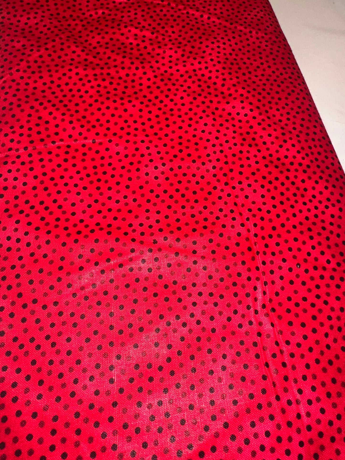 Red W/Black Polka Dot 108" Backing