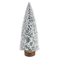 Snowy Tree On Wooden Base 14"H