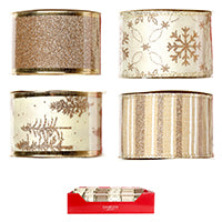 Gold/White ASST Ribbon 2.74M