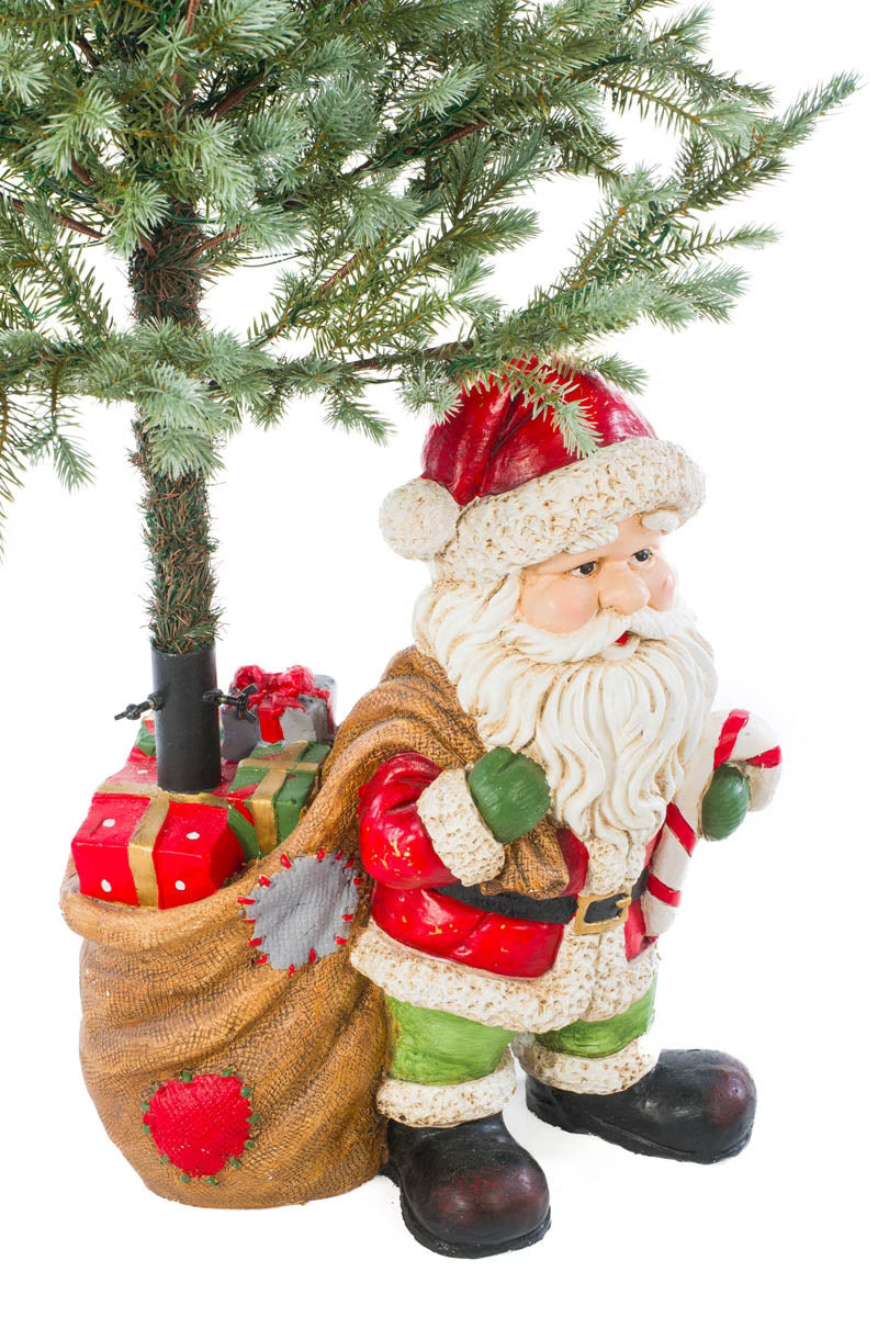 Santa W/Gifts & Sack Tree Stand