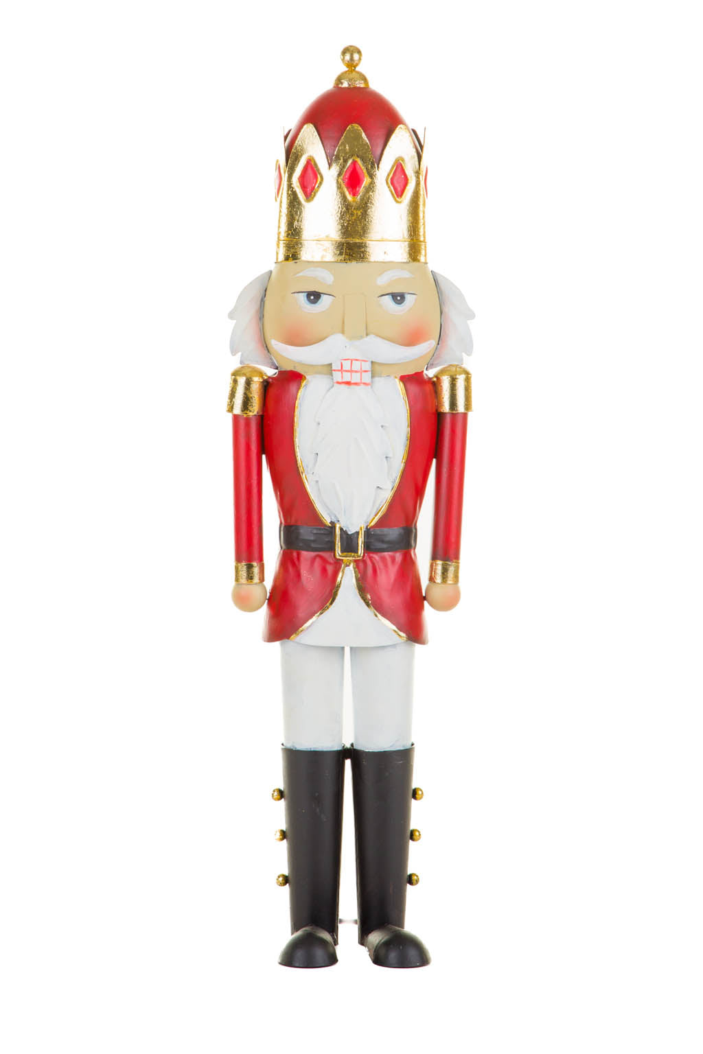 19" Red & Gold Metallic Regal Nutcracker