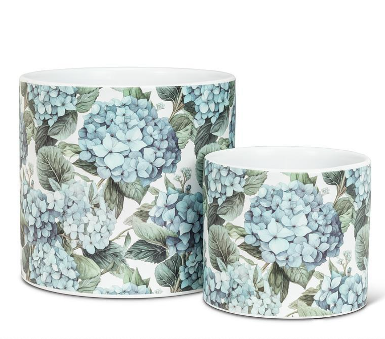 Hydrangea Print Planter