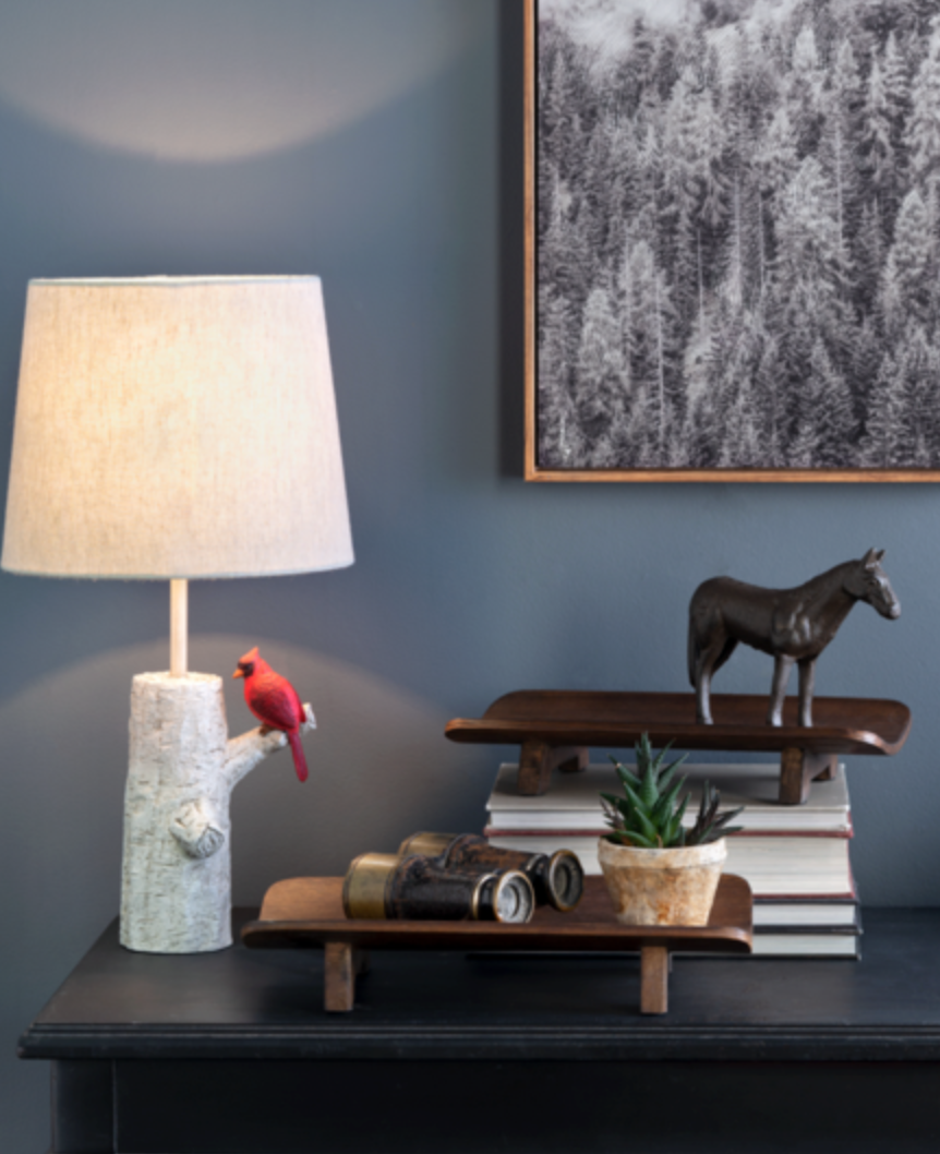 Birch Cardinal Table Lamp