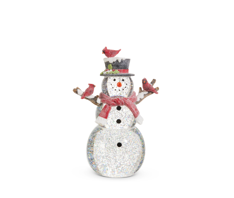 12" Swirling Glitter Lighted Snowman RAZ