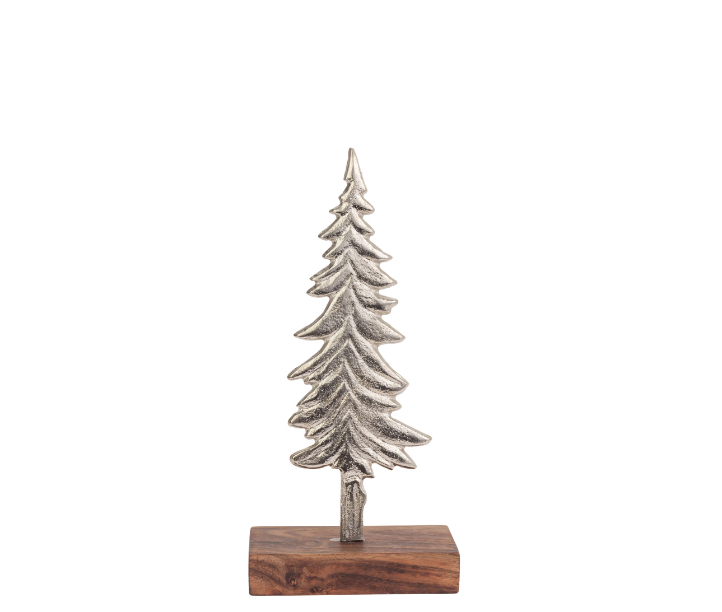 Silver Spruce On Wood Base