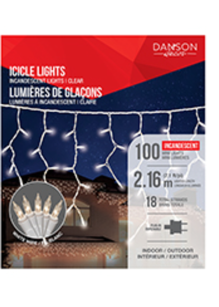 Incandescent Icicle Lights Indoor/Outdoor