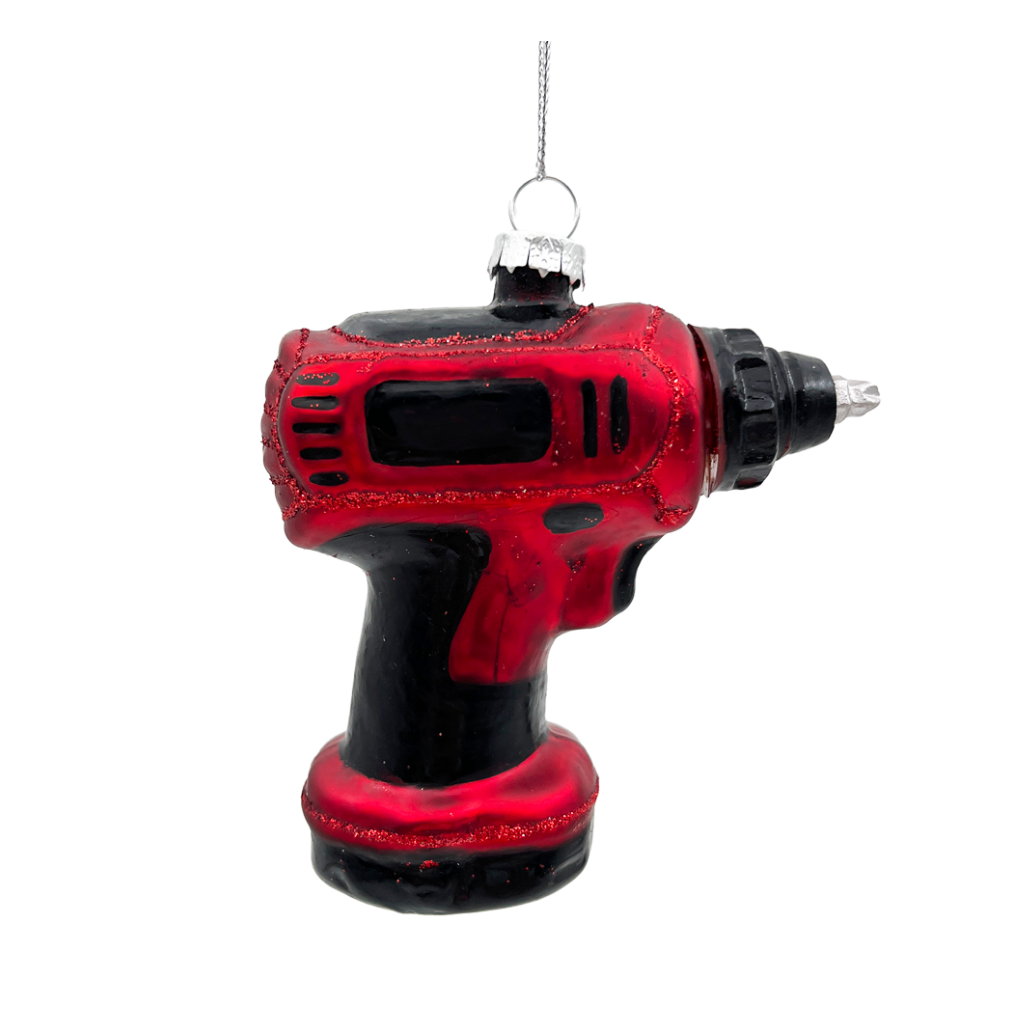Glass Electric Drill Ornament