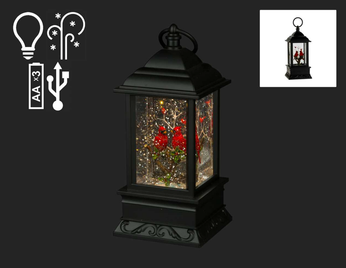 9.5"H Cardinal Waterglobe