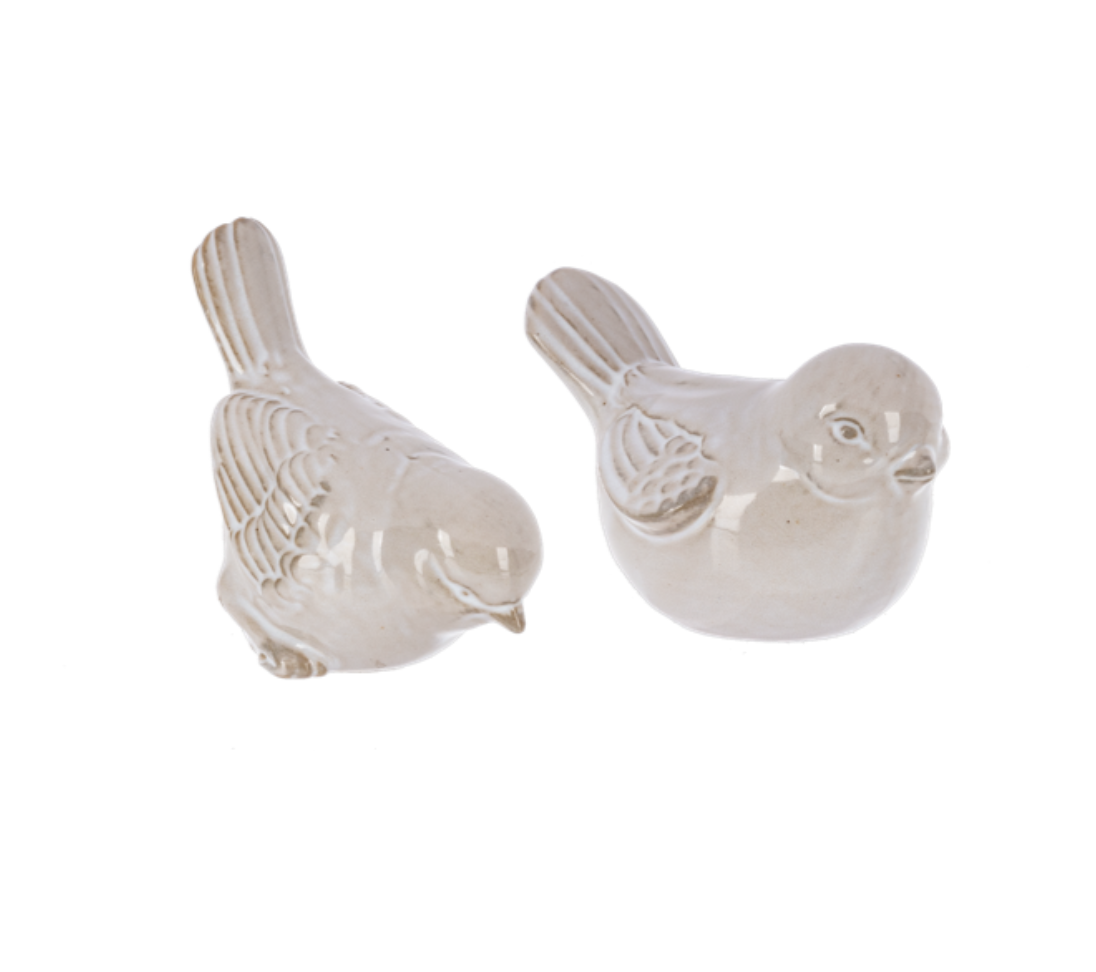 Creme Ceramic Bird ASST