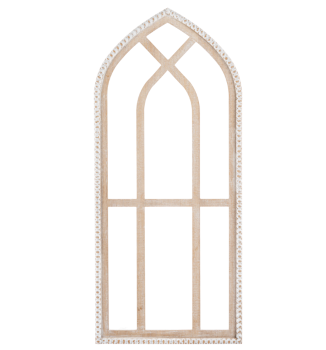 Beaded Framed Arch Window Wall Decor
