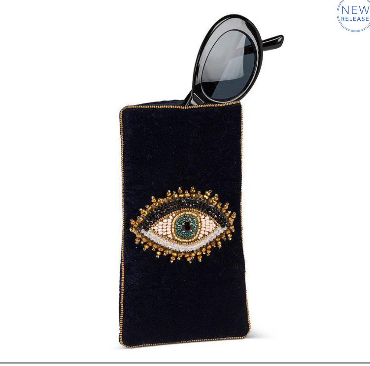 Beaded Eye Eyeglass Case