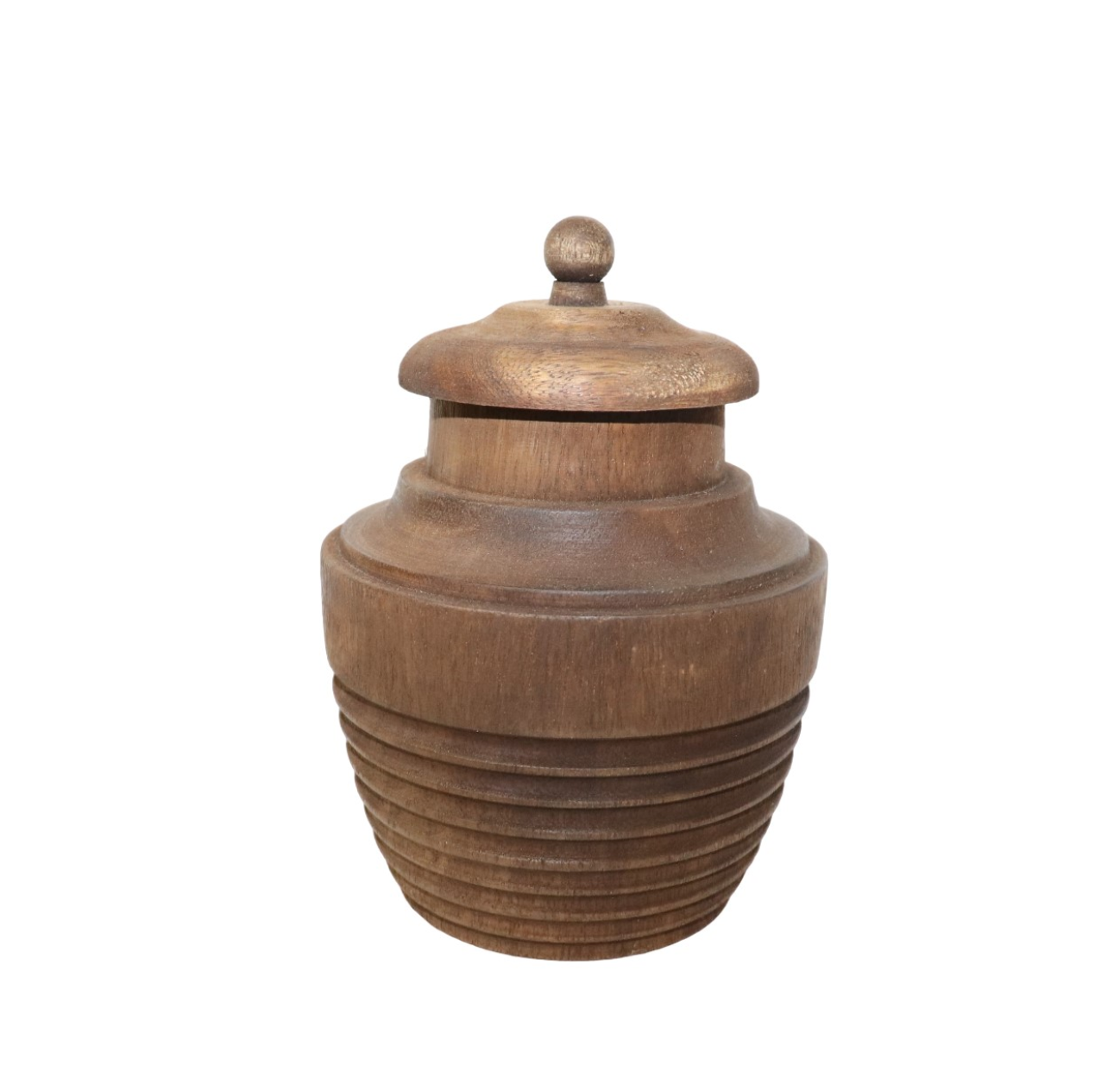 Wooden Jar W/Lid