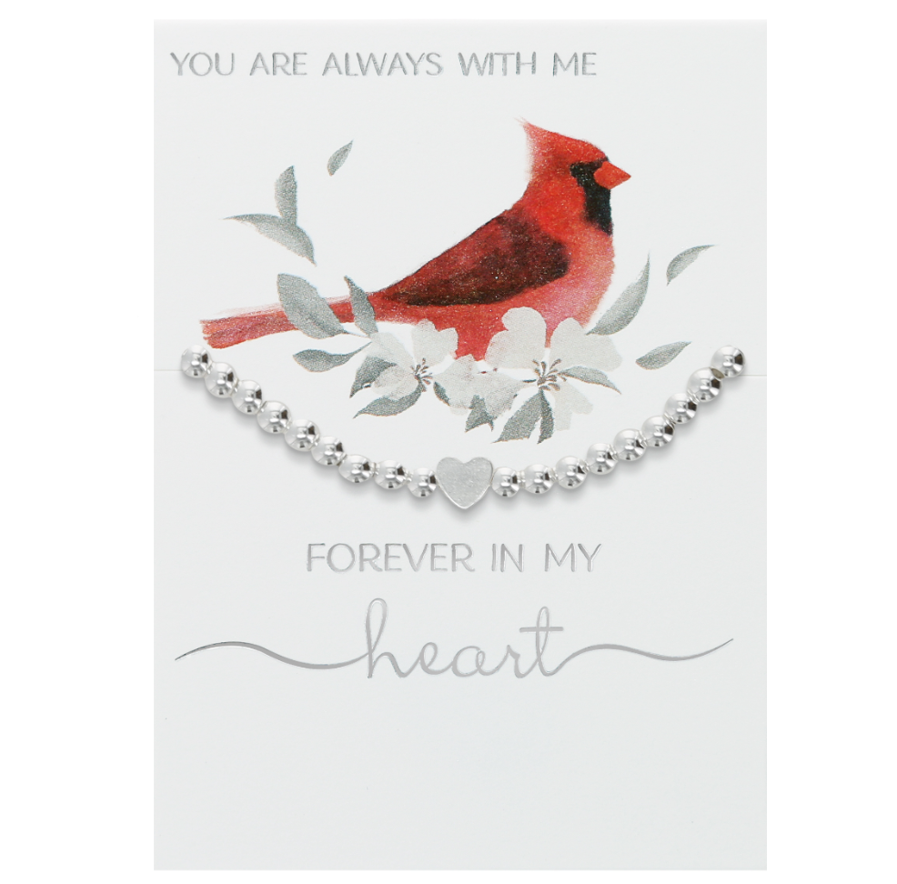 Forever In My Heart - Silver Plated Beaded Bracelet