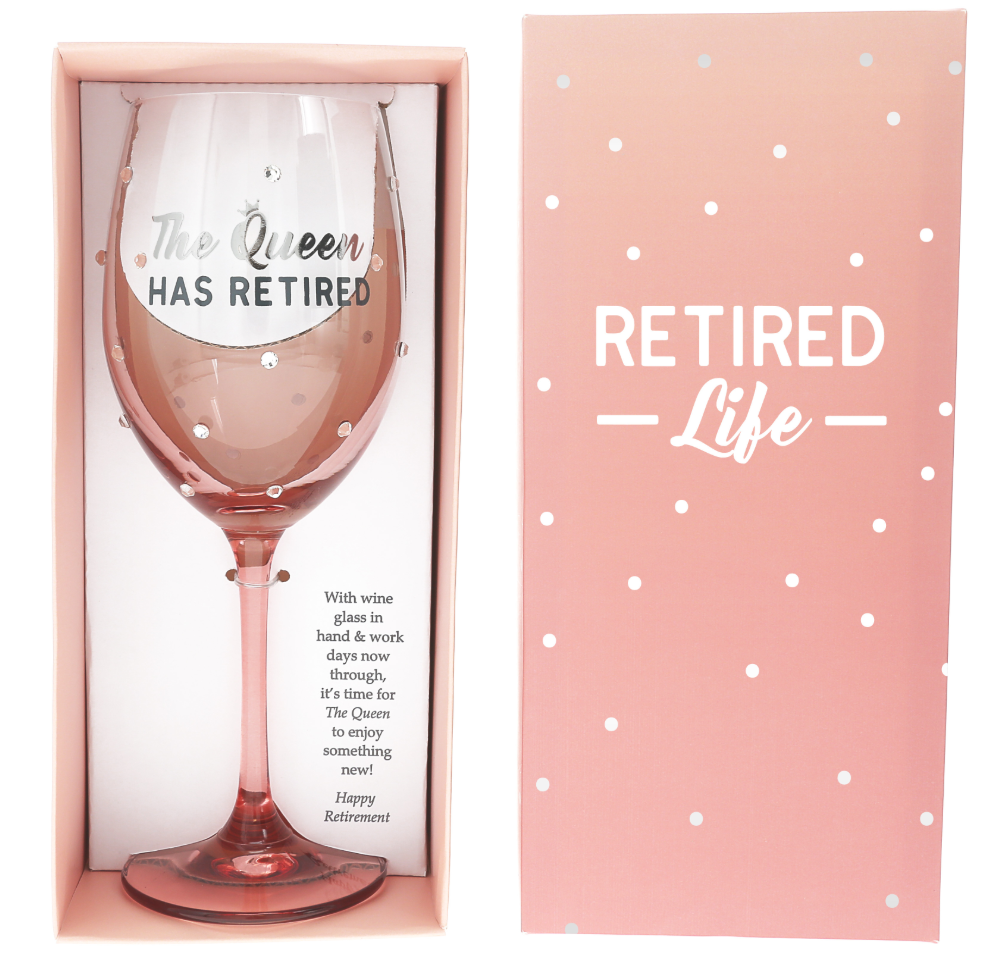 The Queen - Retirement Wine Glass