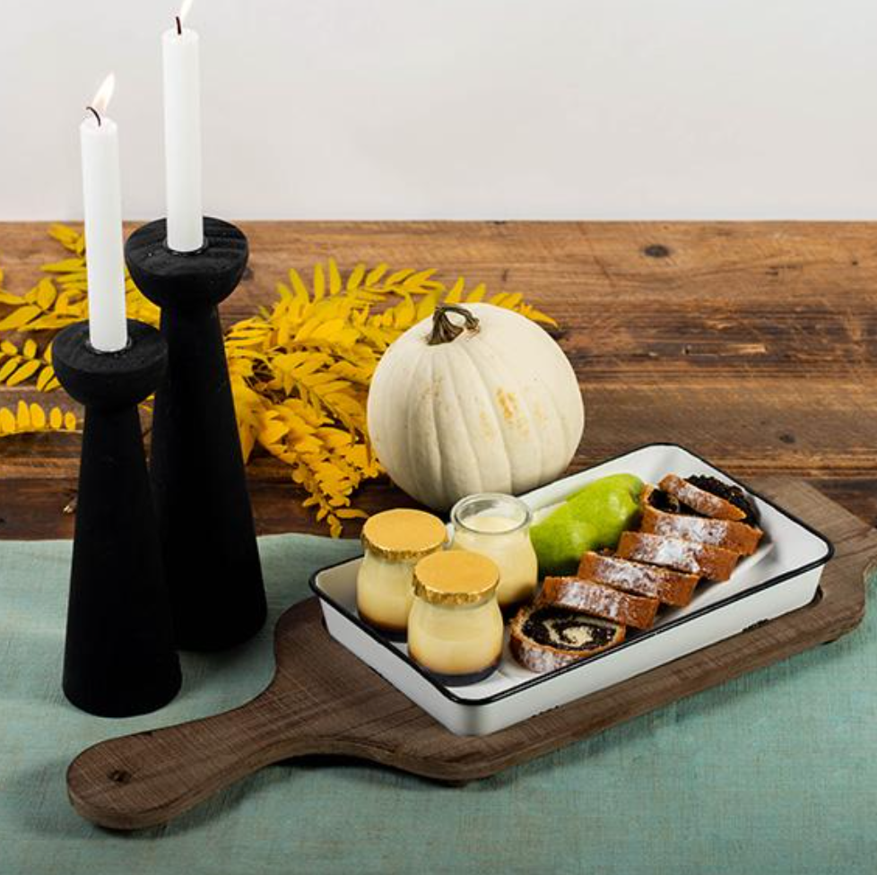 Rectangular Wooden Tray W/ Detachable Platter