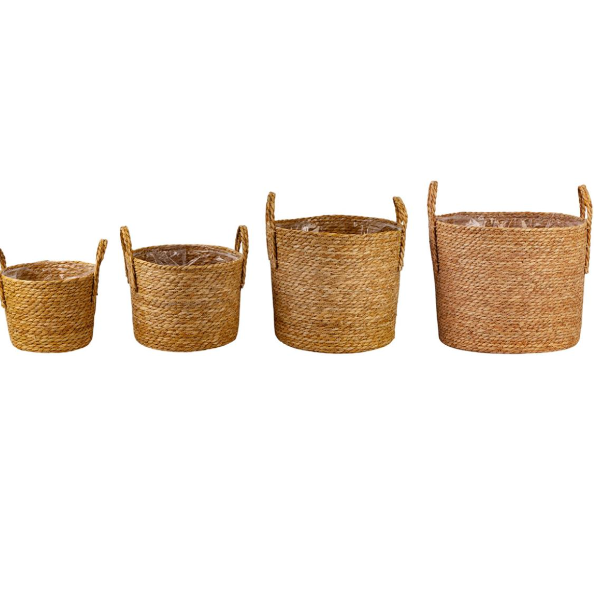 Woven Lined Plant Basket