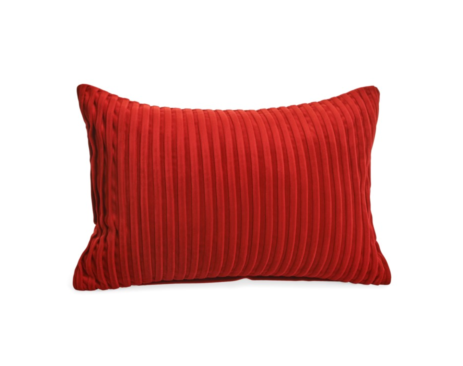 14X20 Red Rib Velvet Pillow