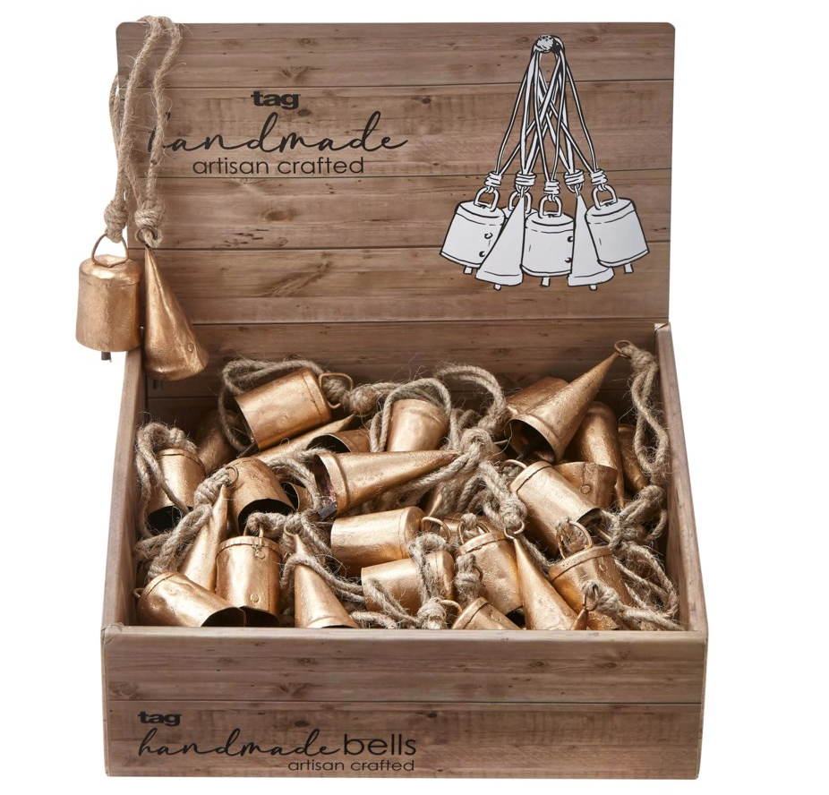 Mini Hanging Gold Bells ASST