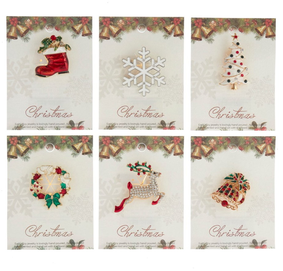 Holiday Pin ASST 1.75"