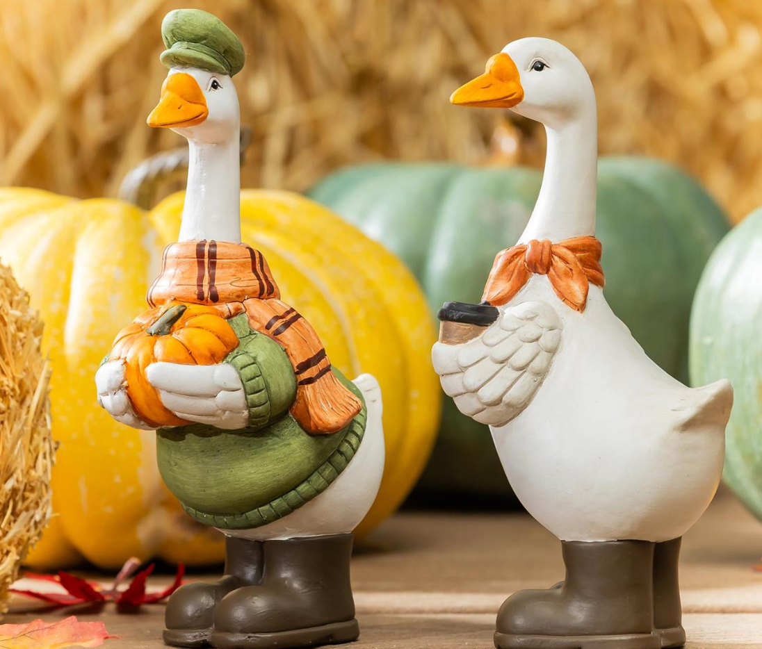 12" Fall Goose ASST 12"H