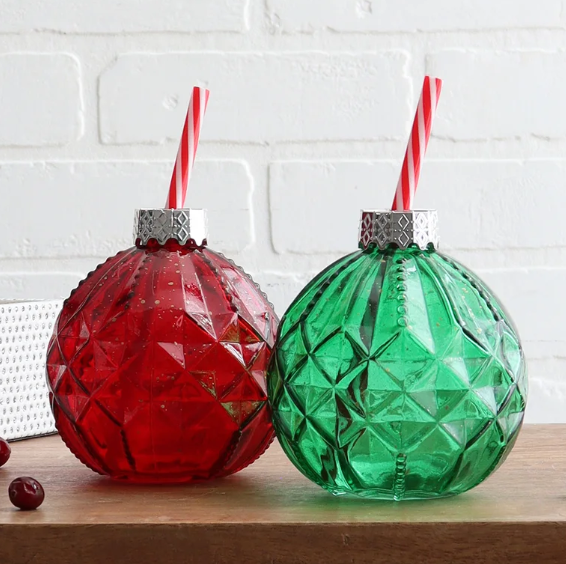 Ornament Drinking Glass ASST