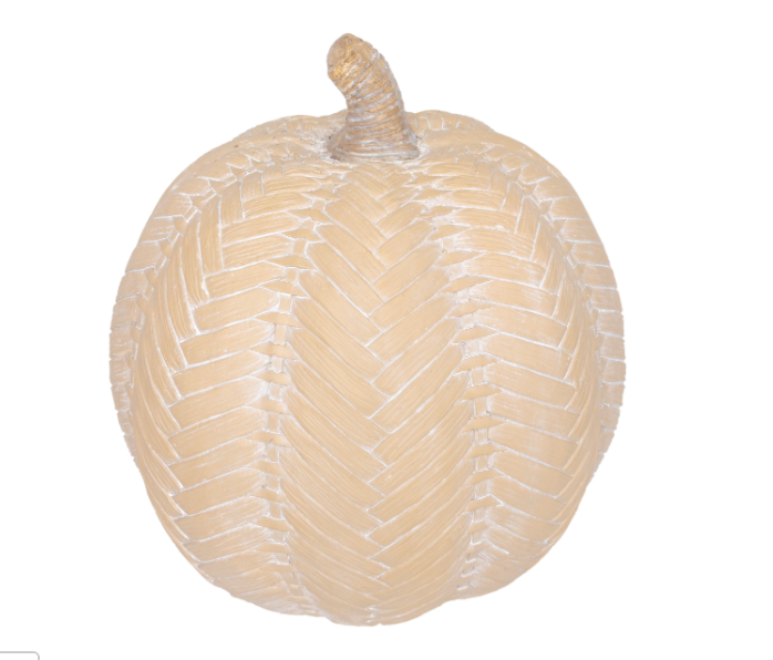 Cream Chevron Pumpkin