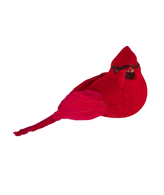 Velvet Cardinal Clip Ornament