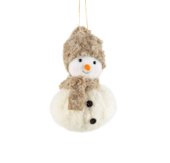 Fabric Snowman Ornament