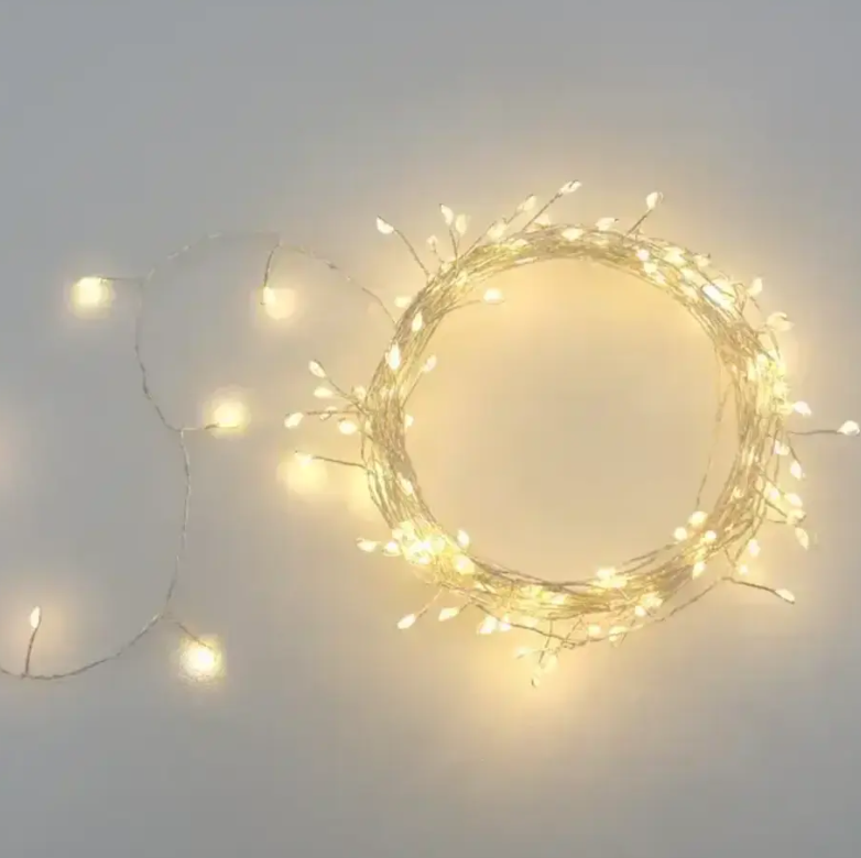 Cluster String Lights - 25 FT - Silver