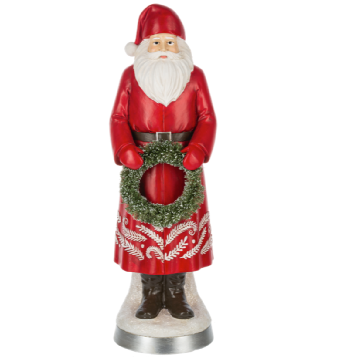 Scroll Work Santa Figurine