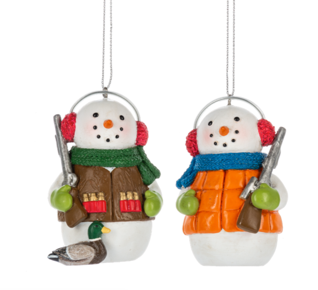 Snowman Hunting Ornament