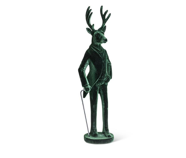 Standing Stag Green Velvet