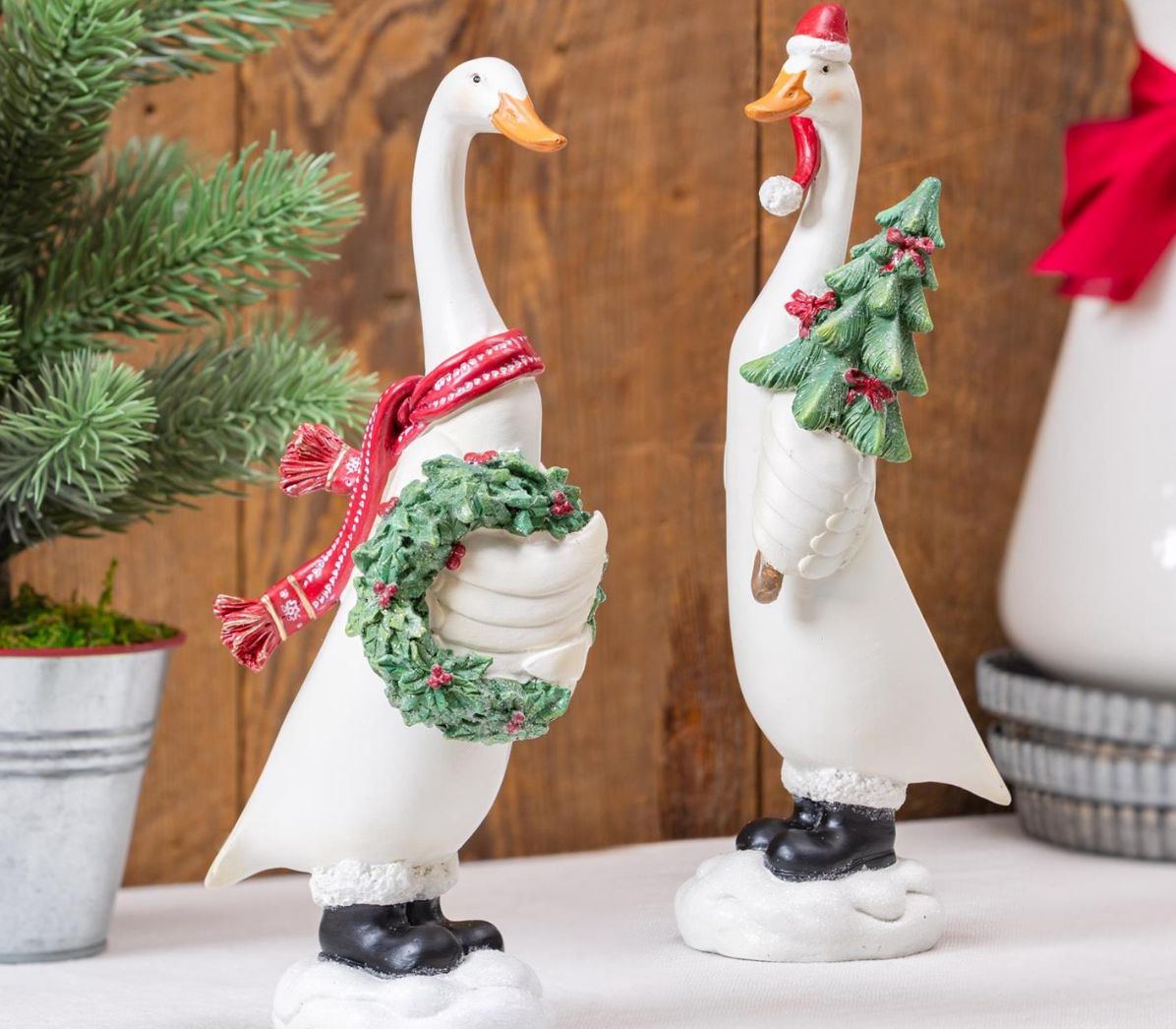 Holly Homestead Resin Goose ASST