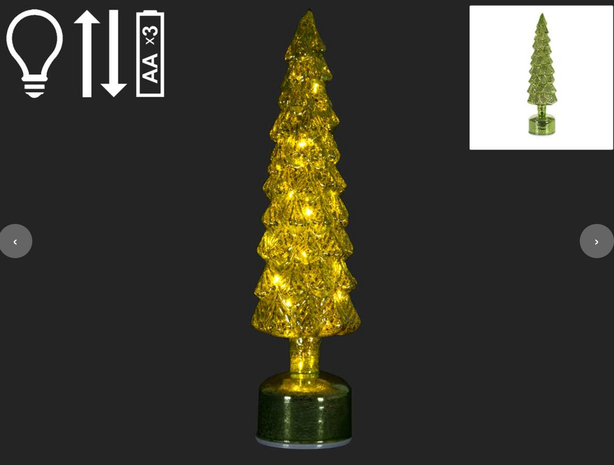 15.5" Rotating Green LED Tree