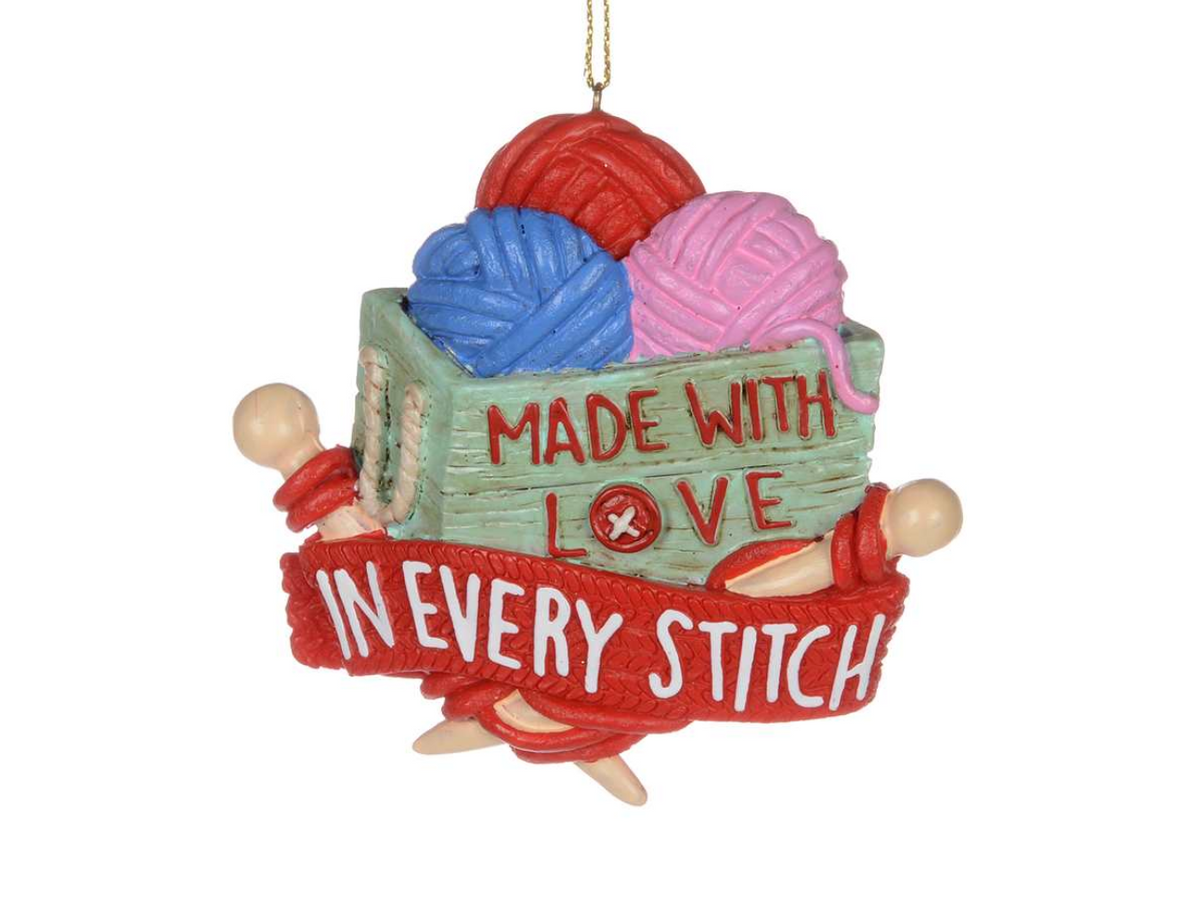 Made With Love In Every Stitch Ornament