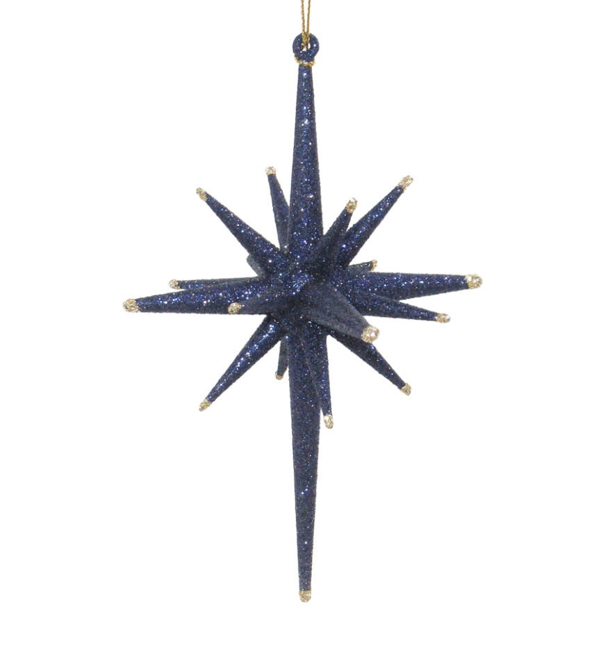 Navy Starburst Ornament