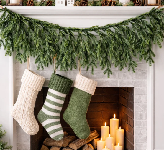 40" Fresh Touch Dripping Spruce Garland