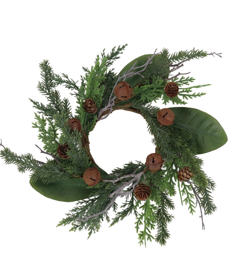 Cedar & Magnolia Candle Ring 4.5"