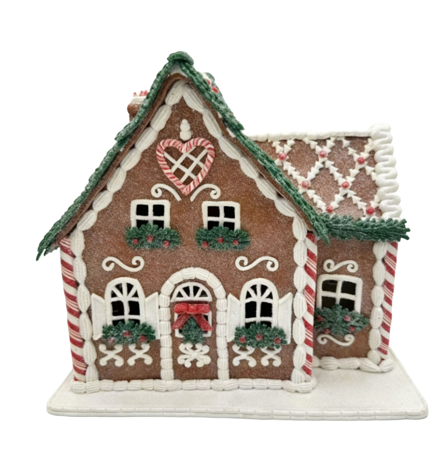 Large LED GIngerbread Cottage