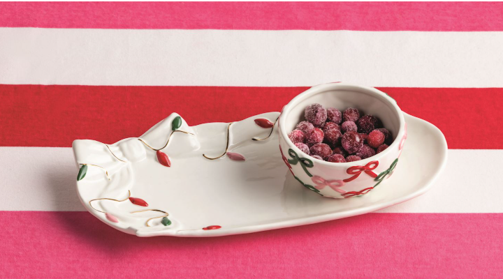 Bow Tray & Tidbit Bowl Set