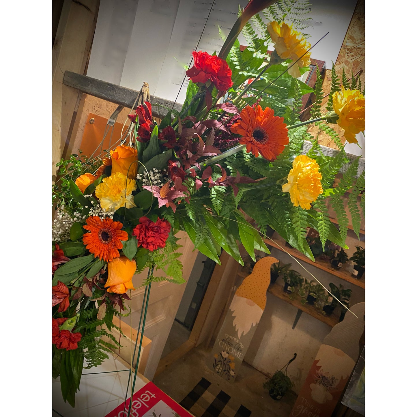 Autumn hues - Standing sympathy spray