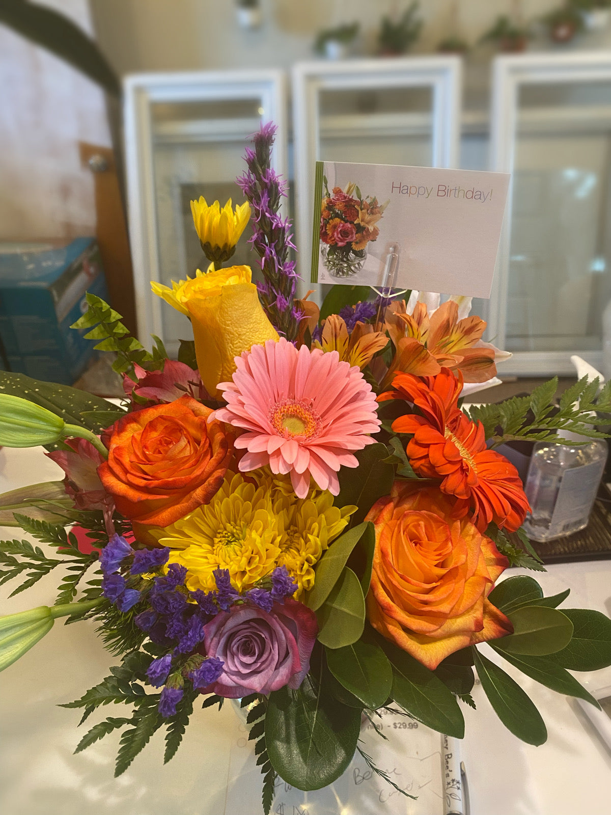 Happy Birthday Mixed Vase