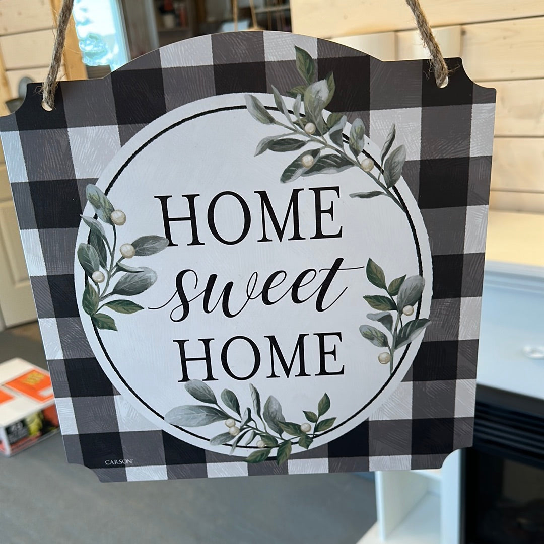 Metal Hanging Sign Home Sweet Home