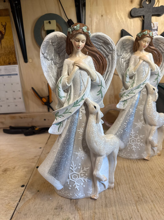 Resin Angel W/Deer